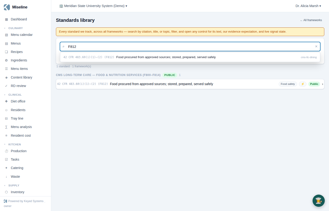 The Standards Library: citation search with grouped, license-badged results